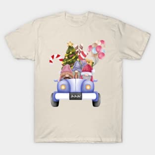 Christmas Gnomes Truck. T-Shirt